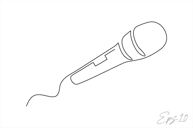 Rysunek linii ciągłej mikrofonu przewodowego