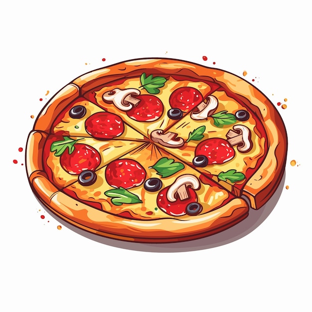 Plik wektorowy rysunek pizzy