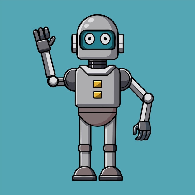 rysunek robota ze słowem robot