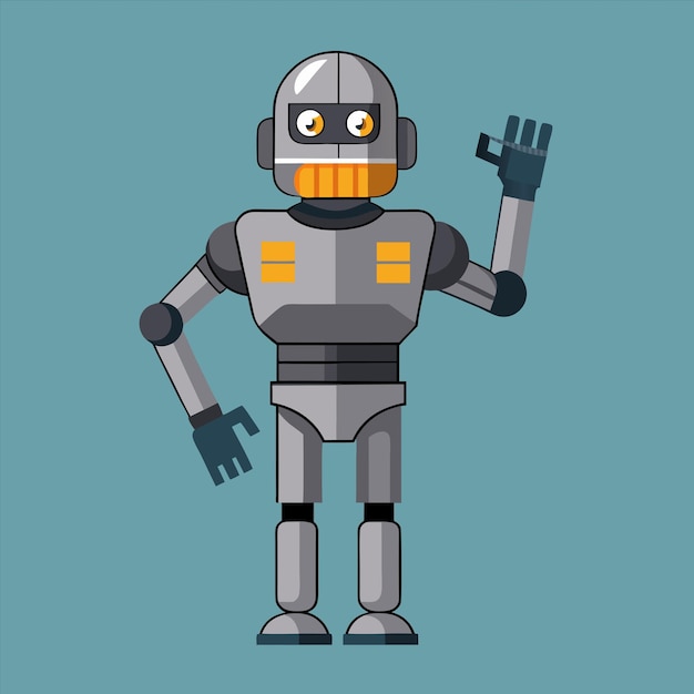rysunek robota ze słowem robot