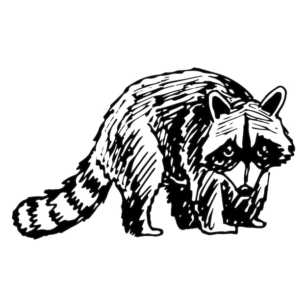 Rysunek szopka Dzikie zwierzę Ręcznie narysowana ilustracja