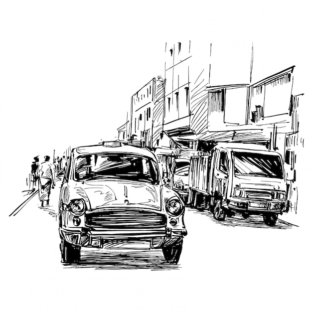 Rysunek Taksówki W Indiach