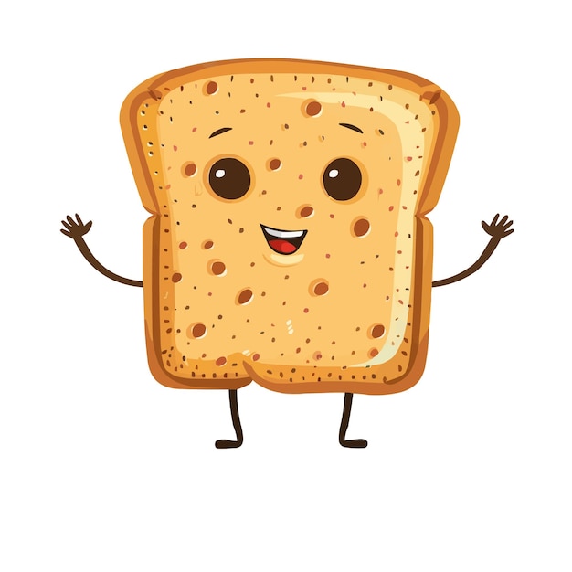 rysunek toastu z narysowaną twarzą