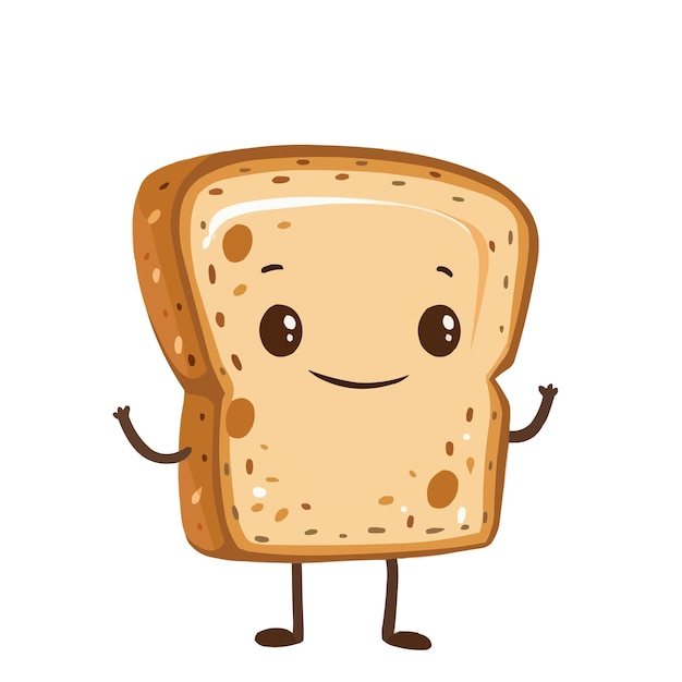 rysunek toastu z narysowaną twarzą