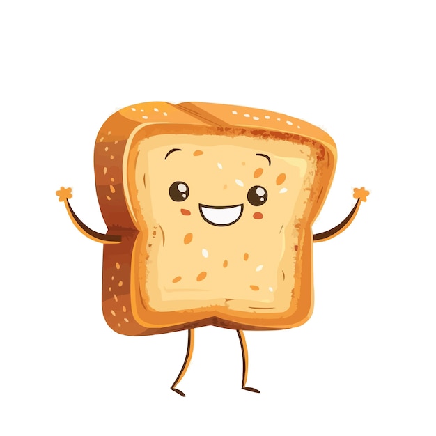 rysunek toastu z uśmiechniętą twarzą