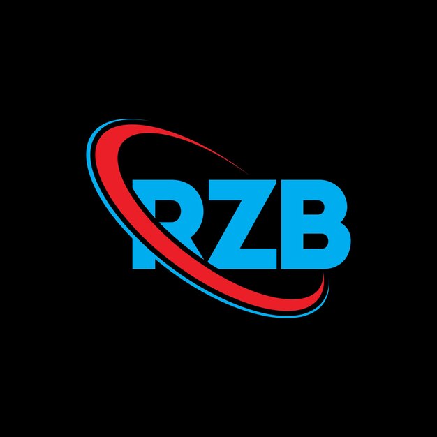 Plik wektorowy rzb logo rzb litery rzb litera logo projekt inicjały rzb logotyp połączony z okręgiem i dużymi literami monogram logo typografia rzb dla biznesu technologicznego i marki nieruchomości