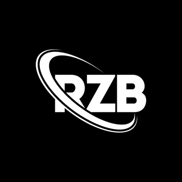 Plik wektorowy rzb logo rzb litery rzb litera logo projekt inicjały rzb logotyp połączony z okręgiem i dużymi literami monogram logo typografia rzb dla biznesu technologicznego i marki nieruchomości