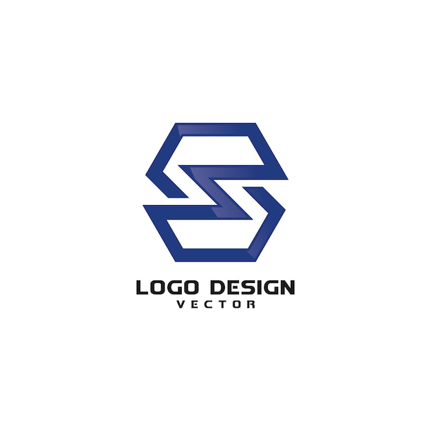 S Letter Line Logo Design Vector