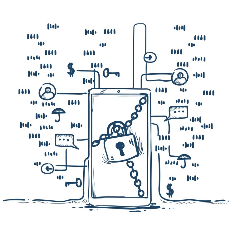 Wektor safe padlock ogólne rozporządzenie o ochronie danych