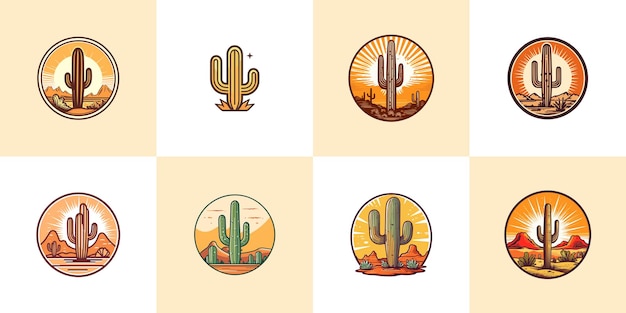 Saguaro Kaktus Wektor Clipart Ilustracja