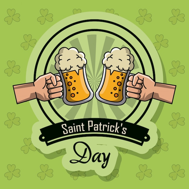 Saint Patricks Day Beer Card