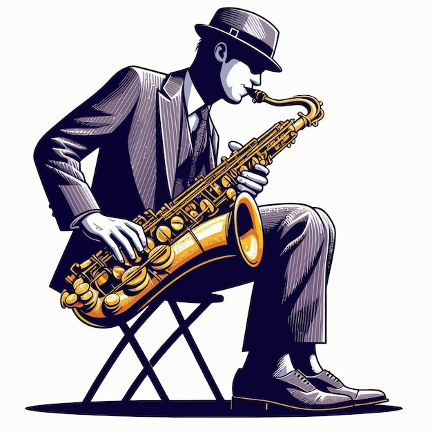 Plik wektorowy saksofon