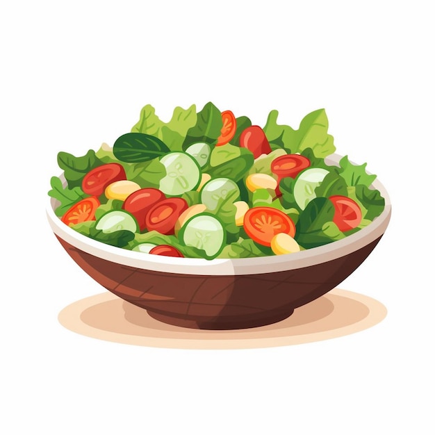 Plik wektorowy sałatka dieta jedzenie świeża ilustracja wektor organiczne zdrowe warzywa odżywianie wegetariańskie