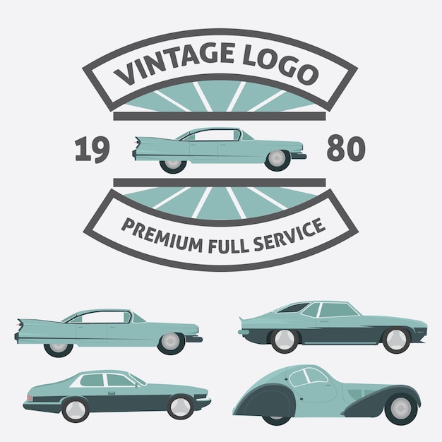 Plik wektorowy samochód vintage logo dla twojego logo