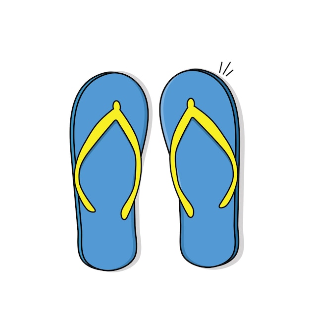 Sandale flip-flops pantofle sandale plażowe ilustracja ikony logotypu wektorowego