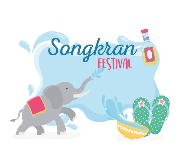 Sandały festiwalowe Songkran i miska z wodą
