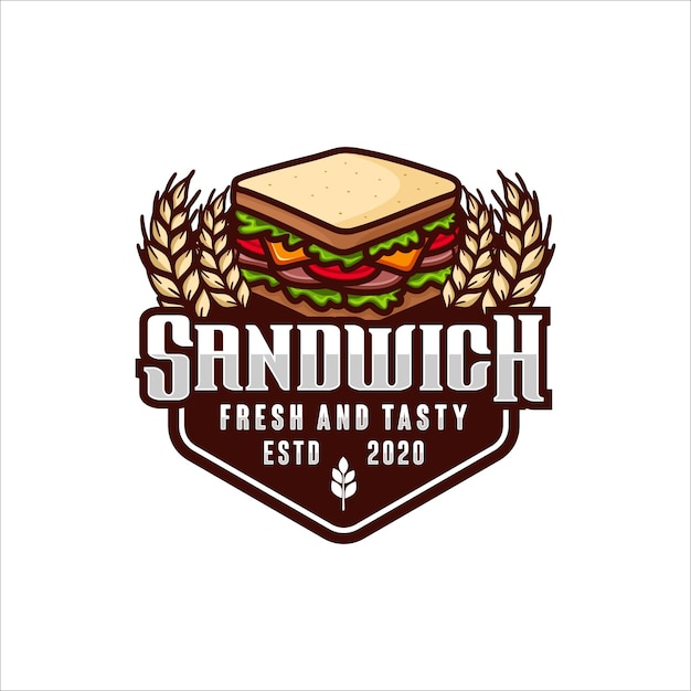 Sandwich świeże I Smaczne Logo Projektu Wektorowego