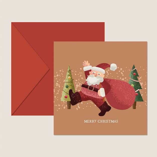 Plik wektorowy santa christmas card