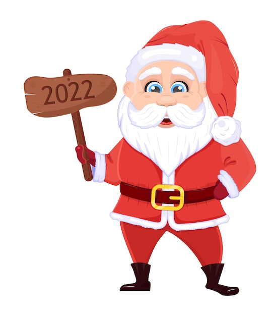 Santa Claus Charcter Wektor Boże Narodzenie I Nowy Rok Ilustracja Zabawna Kreskówka Santa