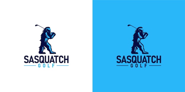 Sasquatch Golf Logo Wektor