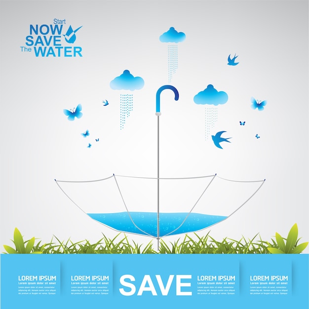 Save The Water Concept Life