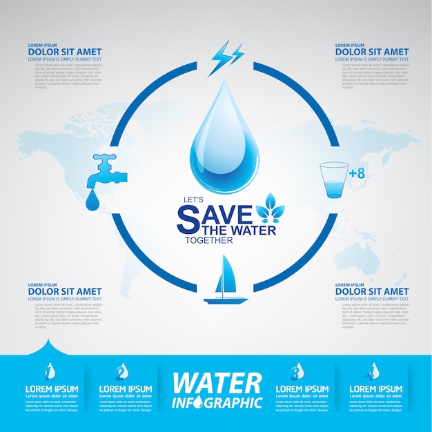 Save The Water Vector Water To Life