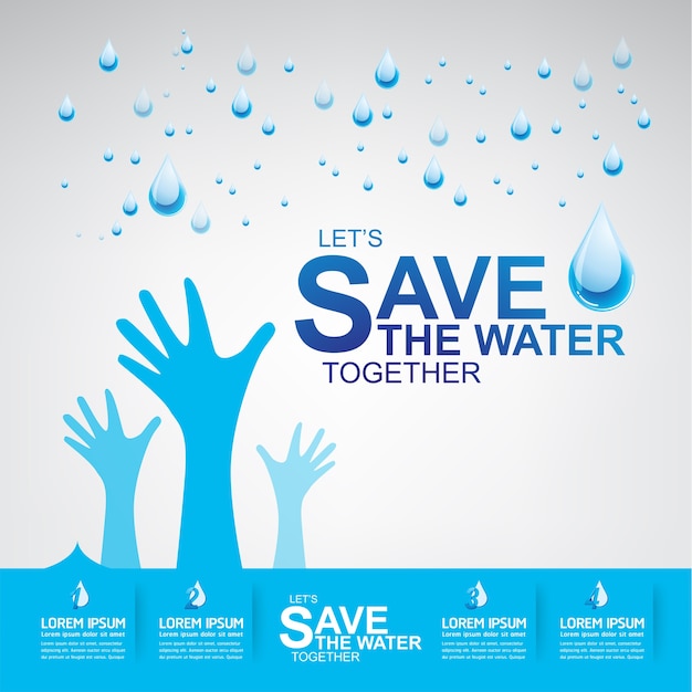 Save The Water Vector Water To Life