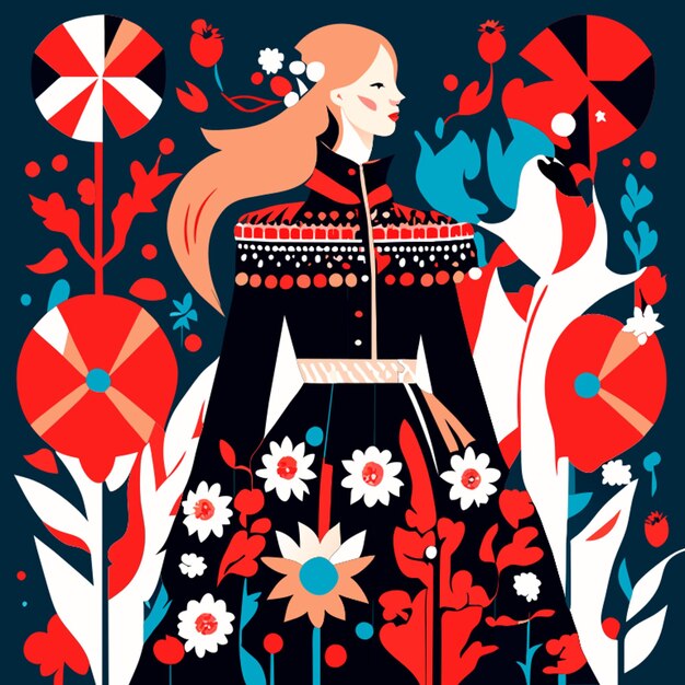 Plik wektorowy scandinavian fashion pattern vector illustration