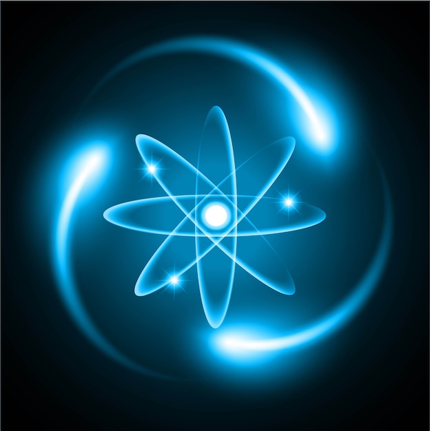 Schemat Niebieskiego Lśniącego atomu.