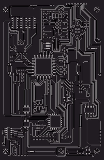 Plik wektorowy schemat obwodu elektrycznego technologii komunikacyjnej ilustracja wektorowa