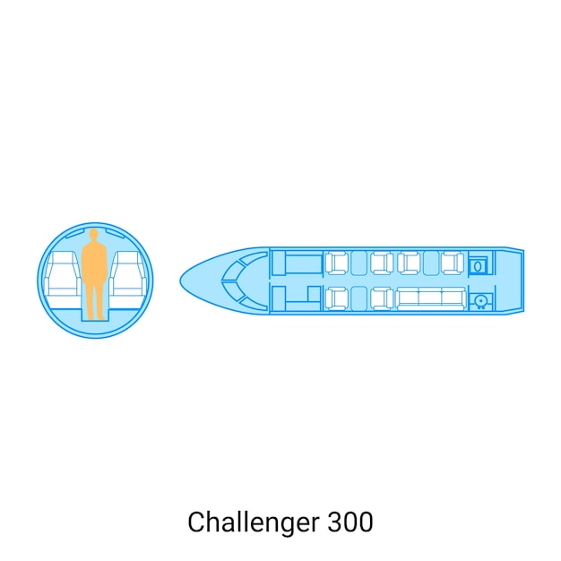 Schemat Samolotu Challenger 300 Przewodnik Po Samolotach Cywilnych