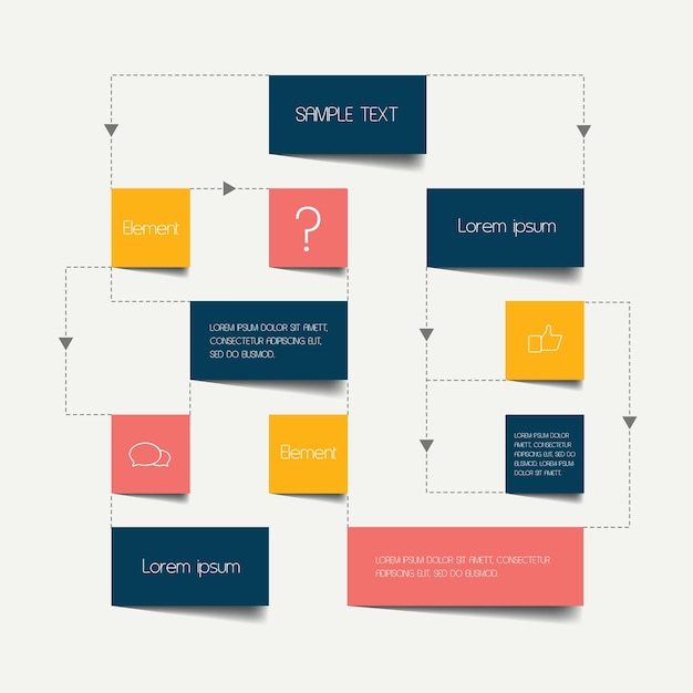 Schemat Schematu Blokowego Elementy Infografiki Projekt Wektorowy