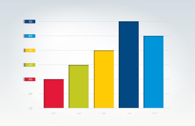 Schemat Wykresu Po Prostu Kolor Edytowalny Element Infografiki Vector