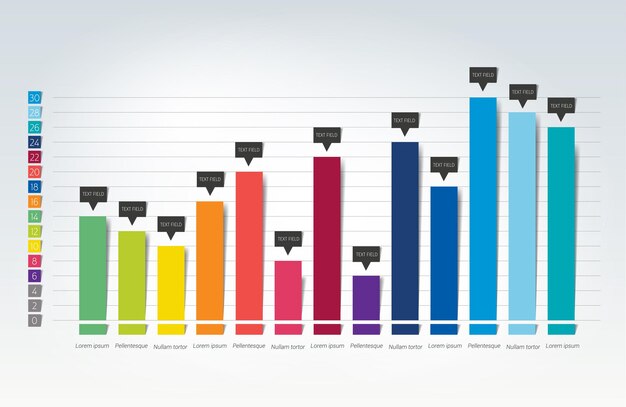 Plik wektorowy schemat wykresu po prostu kolor edytowalny element infografiki vector