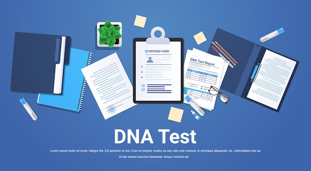 Schowki Dokumentują Foldery Z Testami Genetycznymi Dna I Raportami Klinika Badania I Testy Leczenia Medycznego