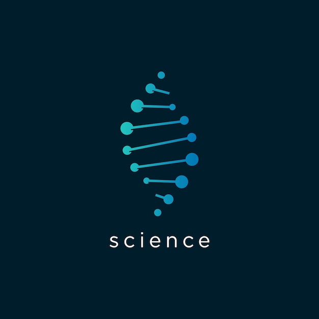 Plik wektorowy science dna logo design (projektowanie logo dna)