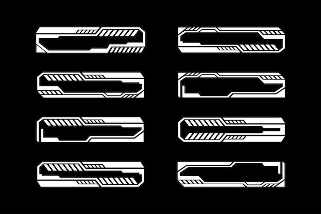 Scifi futurystyczny panel rozdzielczy z wyświetlaczem technologii wirtualnej rzeczywistości elementy ekranu
