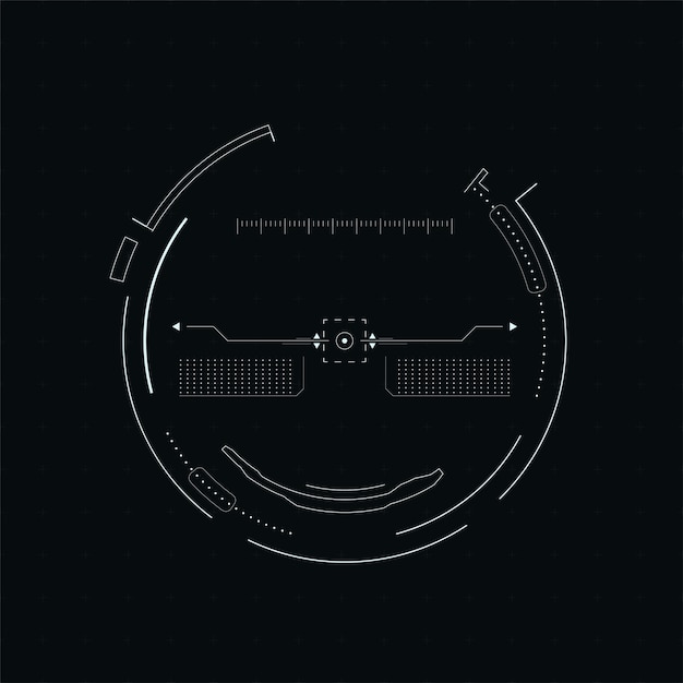 Scifi Futurystyczny Wektorowy Hud Pulpit Nawigacyjny Technologii Wirtualnej Rzeczywistości