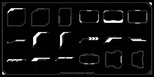 Scifi futurystyczny wyświetlacz pulpitu nawigacyjnego hud ekran technologii wirtualnej rzeczywistości Futurystyczny interfejs użytkownika