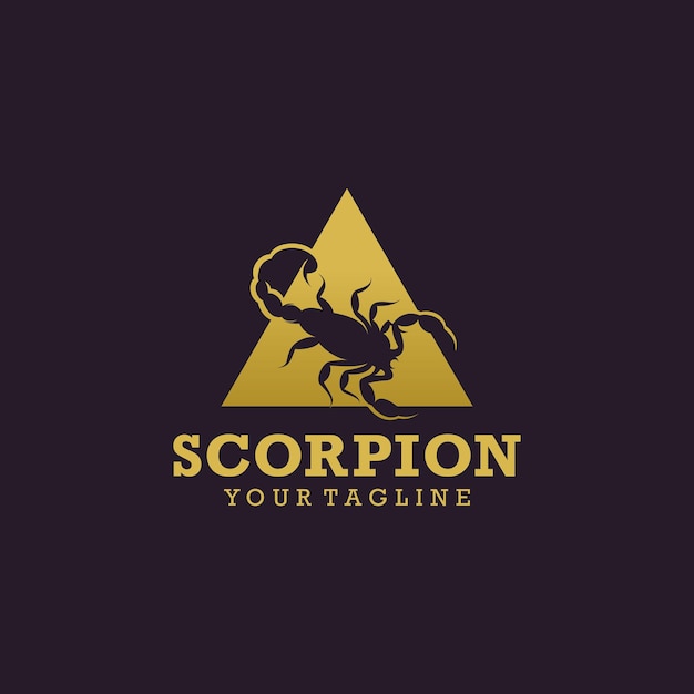 Scorpion Logo Szablon Wektor Ilustracja