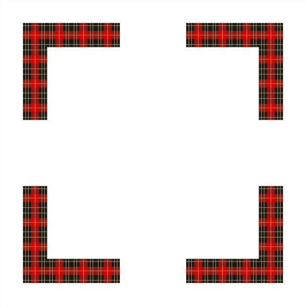 Scottish Tartan Pattern Frame Vector Design (projektowanie wektorowe ramki w stylu szkockim)