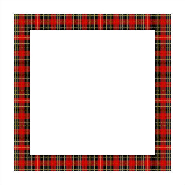 Scottish Tartan Pattern Frame Vector Design (projektowanie wektorowe ramki w stylu szkockim)