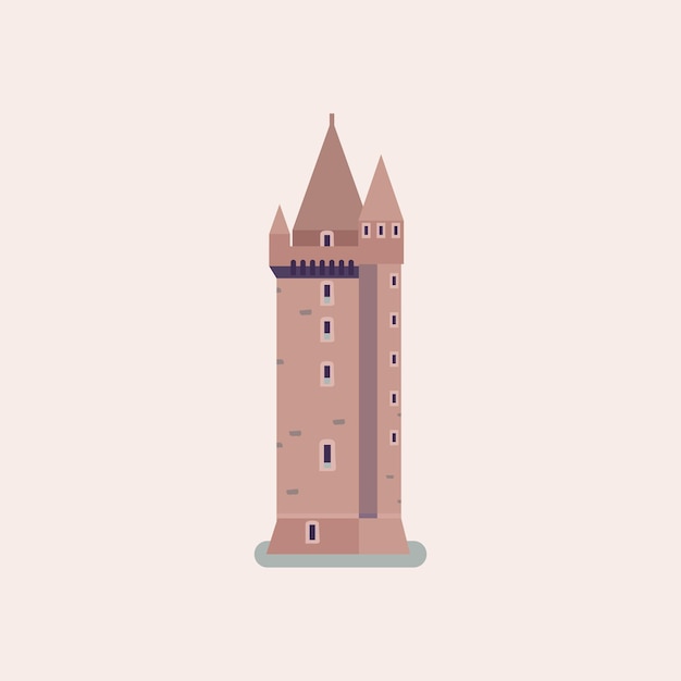 Plik wektorowy scrabo tower płaski ilustracja