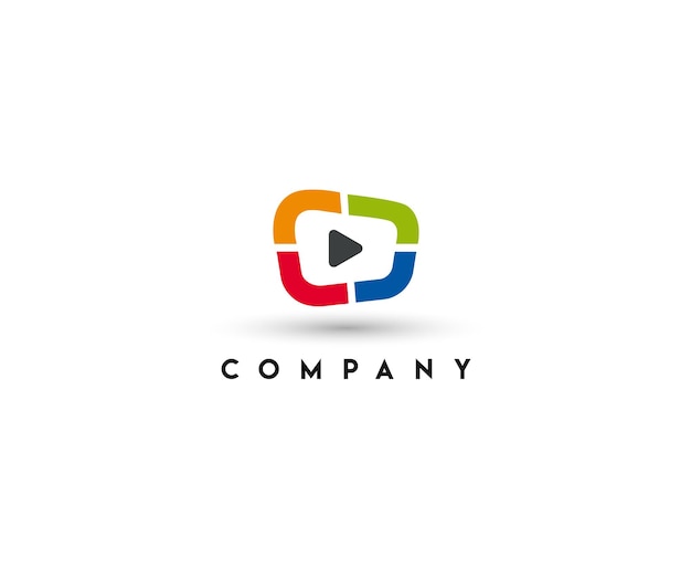 Screen Play Logo Logo Kreatywnej Telewizji Multimedialnej
