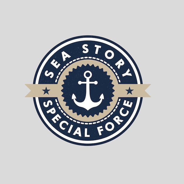 Sea Story Special Force Vintage Retro Badge - Hipster Logo Design