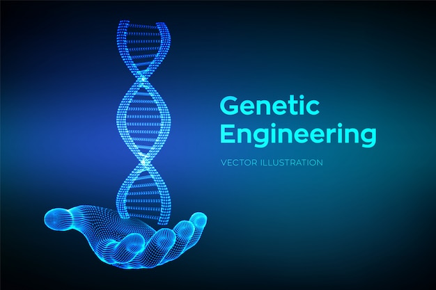 Sekwencja Dna W Ręku. Struktura Cząsteczek Dna Szkieletowa. Kod Dna