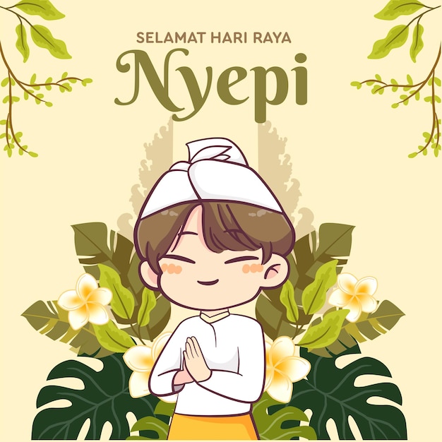 Selamat Hari Raya Nyepi Plakat Powitalny Baner Balis Dzień Ciszy