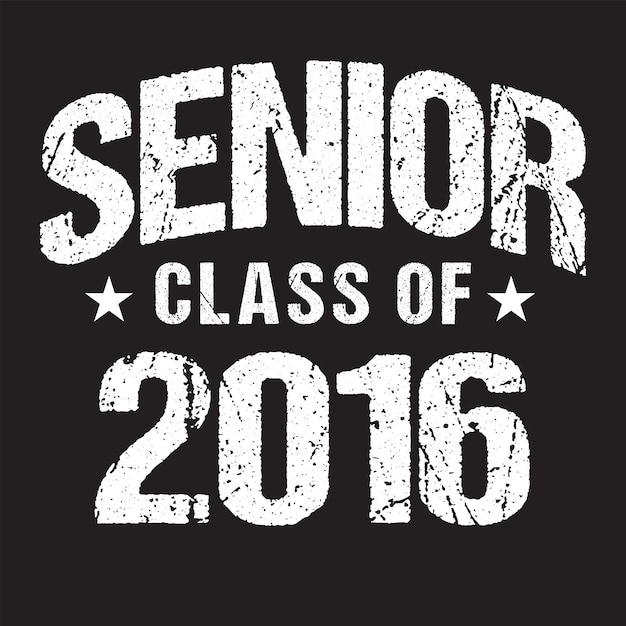 Plik wektorowy senior class of 2016 t-shirt design ciemne tło