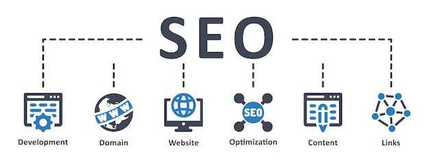 Seo Infografika Szablon Projektu Z Ikonami Ilustracji Wektorowych Koncepcja Seo