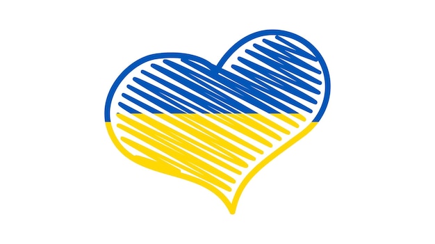 Serce w ukraińskich kolorach